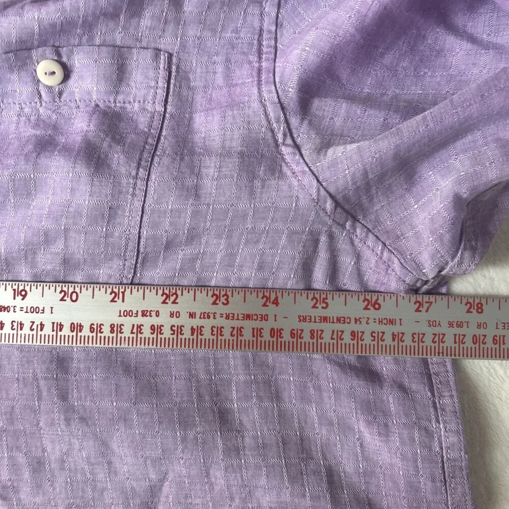 Men's Tommy Bahama Long Sleeve Purple Linen Blend Button Shirt L/S  Size 2XL TTG